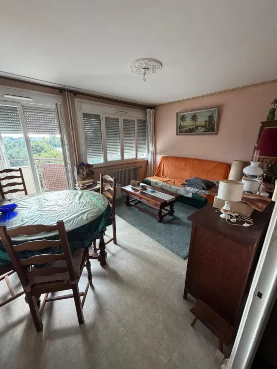 Séjour meublé avant débarras, appartement à Lyon 2e