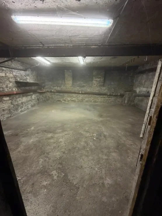 Cave vide après débarras, immeuble à Lyon 9e
