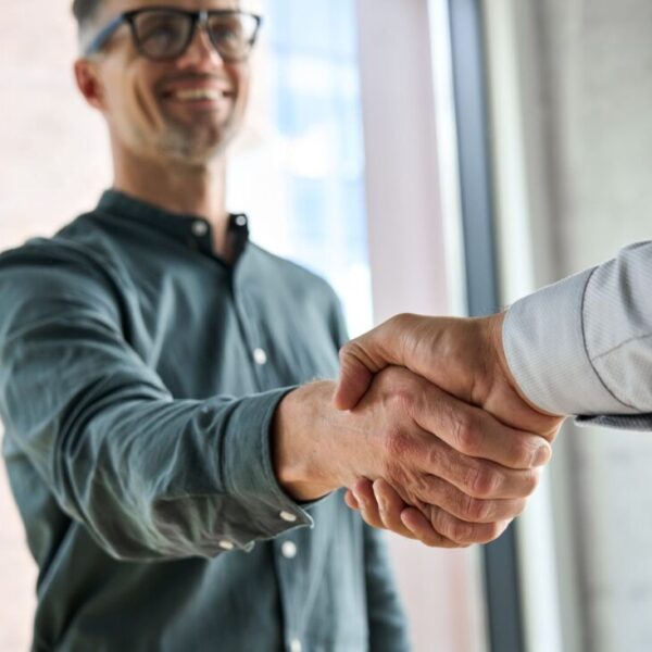 Two,Happy,Diverse,Professional,Business,Men,Executive,Leaders,Shaking,Hands